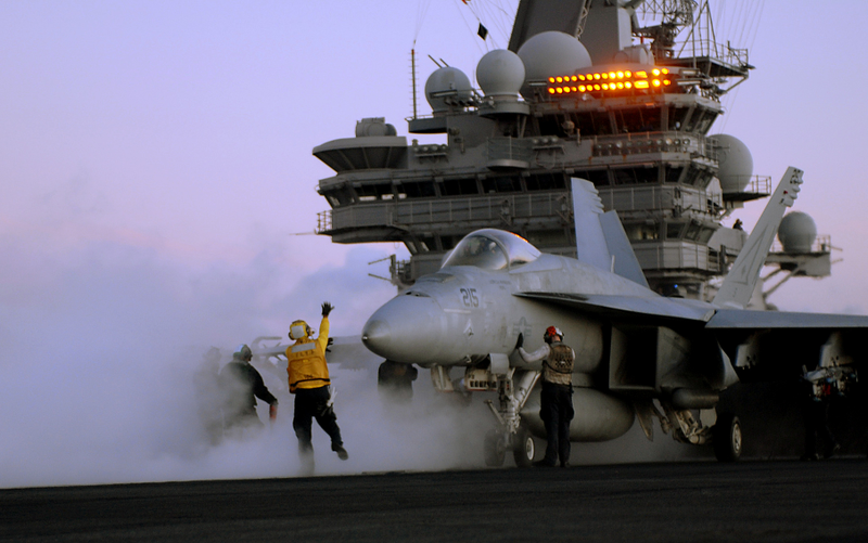 Illustration for article titled Night Launch at the Supercarrier